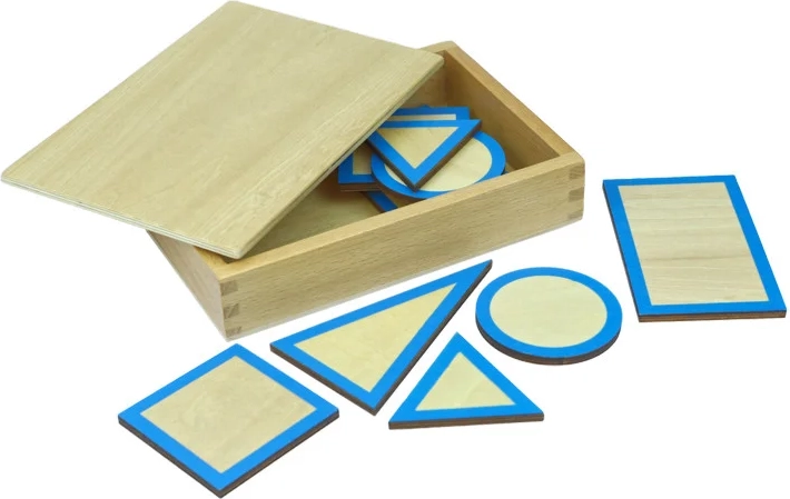 Moyo Montessori základny pro geometrická tělesa s krabičkou