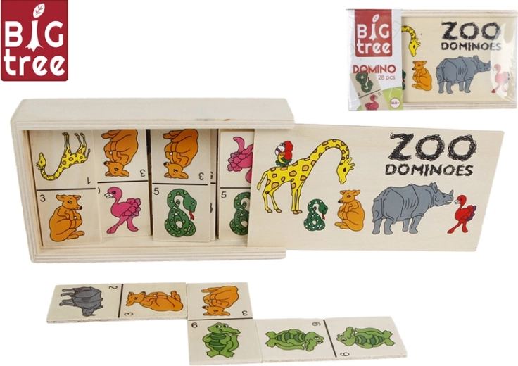 Dřevěné domino se zvířátky Big Tree