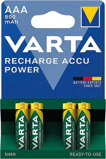 Dobíjecí mikrotužkové baterie AAA 800 mAh Varta (4 ks)