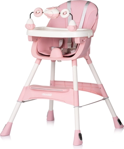 Jídelní židlička Chipolino Avocado Powder pink