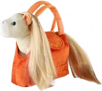 Plyšová kabelka s koníkem – oranžová
