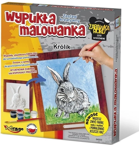 Vypouklá 3D malovanka – králík od MIRAGE HOBBY