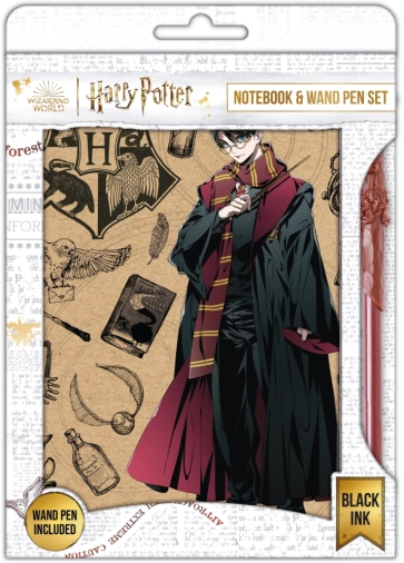 Harry Potter blok s perem Navy & Gold