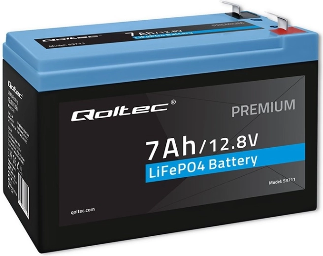 Akumulátor Qoltec Premium LiFePO4 12,8 V 7 Ah 89,6 Wh s BMS