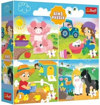 Puzzle Zvířátka na Vsi