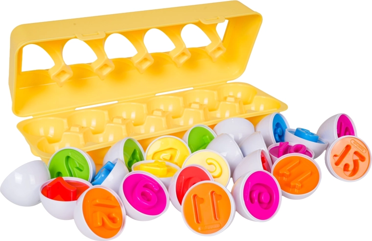 12 vajíček s čísly 1–12