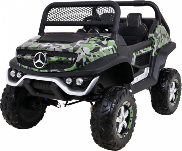Dětské elektrické autíčko Mercedes-Benz Unimog s kamufláží