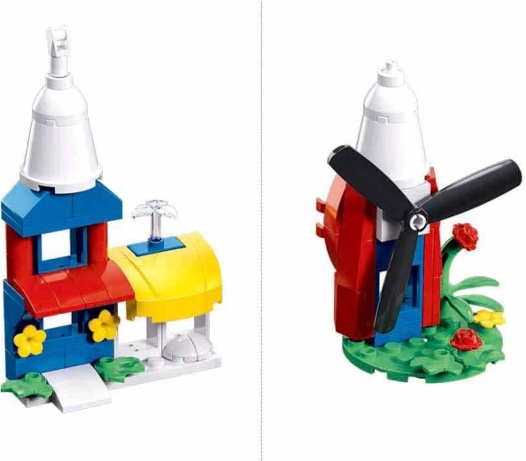 Stavění 6 v 1: od domečku po větrný mlýn