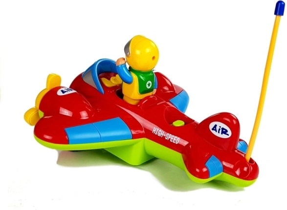 Barevné letadlo s pilotem