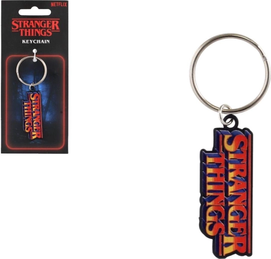 Kovová klíčenka Stranger Things s logem WSQK