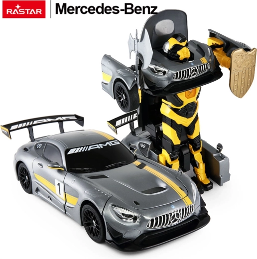 Rastar RC auto a robot 2v1 Mercedes‑AMG GT3 1:14 šedý