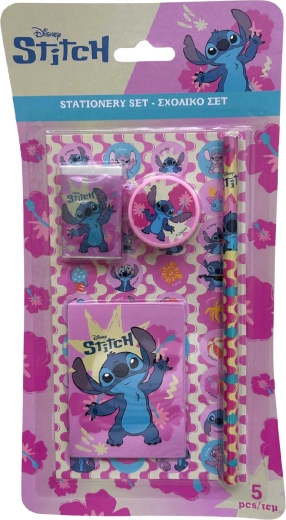Pětidílná psací sada Lilo & Stitch růžová