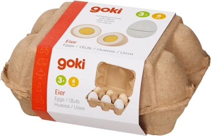 Goki dřevěná vejce v proložce (6 ks)