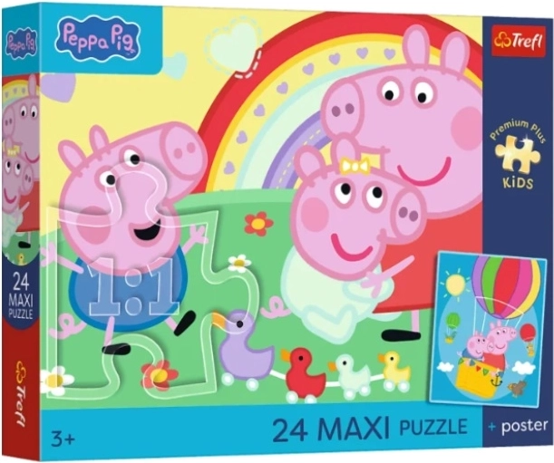 Dětské puzzle Maxi PremPlus Kids Świnkowe dni - 1 kus