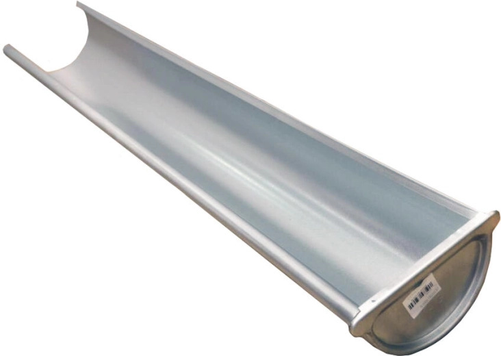 Koncový žlab pravý 330 mm, 1 m, pozinkovaná ocel