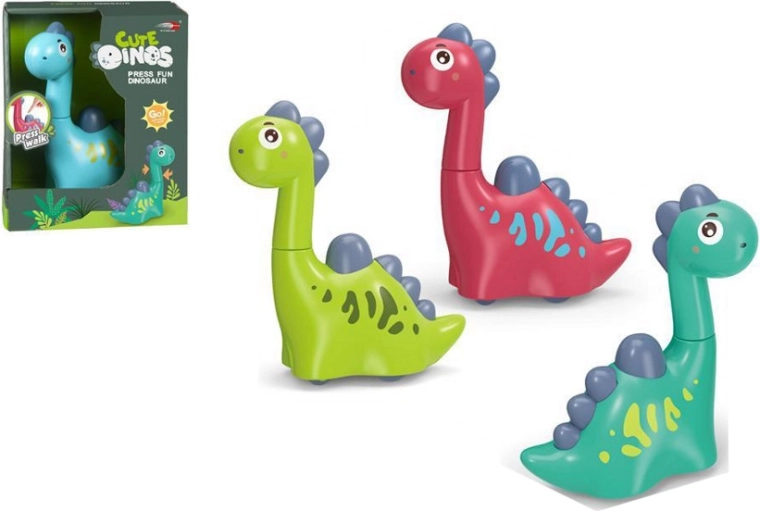 Zábavná hračka pro nejmenší – dinosaurus Press & Go