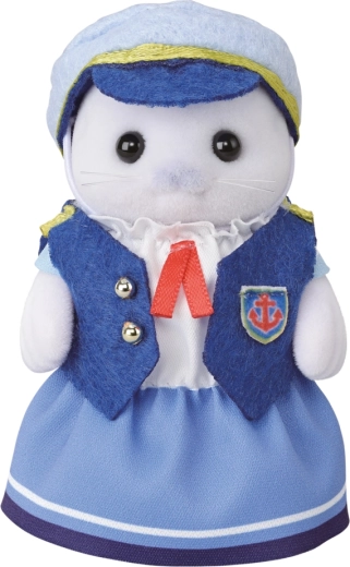 Figurka tulení maminky Amory v námořnickém kostýmu