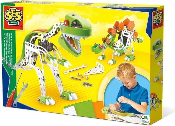 SES Creative kovová stavebnice dinosauři