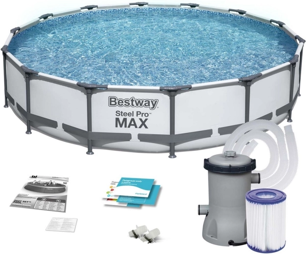 Zahradní bazén BESTWAY Steel Pro MAX 427 × 84 cm se sadou 10 v 1
