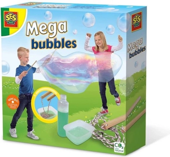 Ses mega bubliny – sada na obří mýdlové bubliny