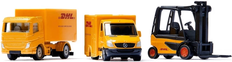 Detailní vozidla v designu DHL