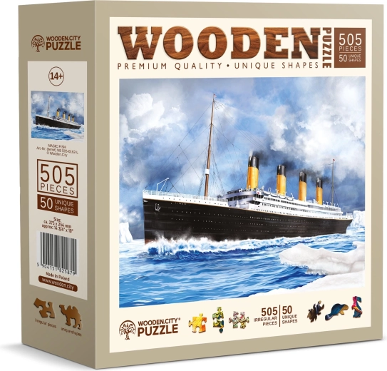 Dřevěné puzzle Titanic 505 dílků WOODEN CITY