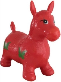 Hopsadlo kůň skákací gumový červený