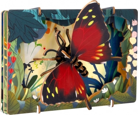 EscapeWelt 3D dřevěné puzzle motýl