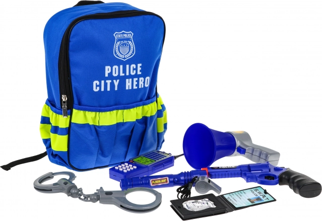 Interaktivní policejní set pro děti 3+ s batůžkem a světelnými a zvukovými efekty