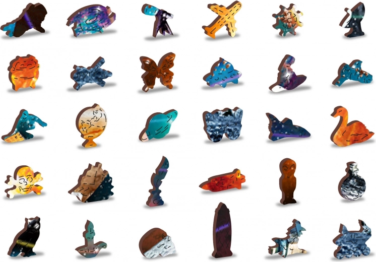 Unikátně tvarované dřevěné dílky