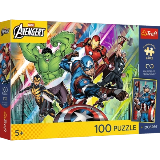 100 dílků a dynamický motiv Marvel Avengers