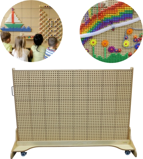 MASTERKIDZ Volně stojící kreativní STEM vzdělávací deska 166 × 125 cm
