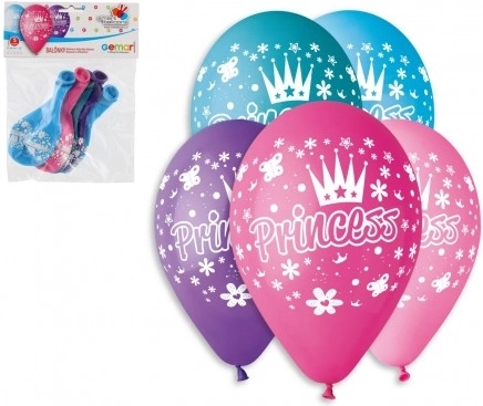 Nafukovací balónky pro princezny, 30 cm, 5 ks