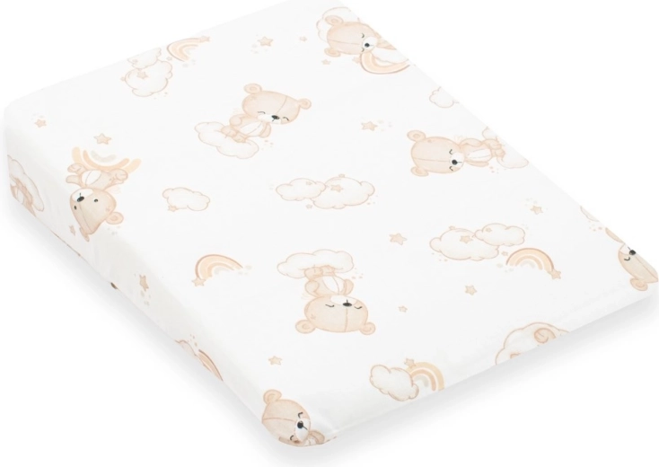 Potah na dětský polštář – klín New Baby BASIC 30×37 cm, medvídek béžový