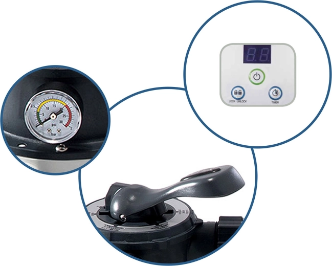 Přehledné ovládání a kontrola tlaku