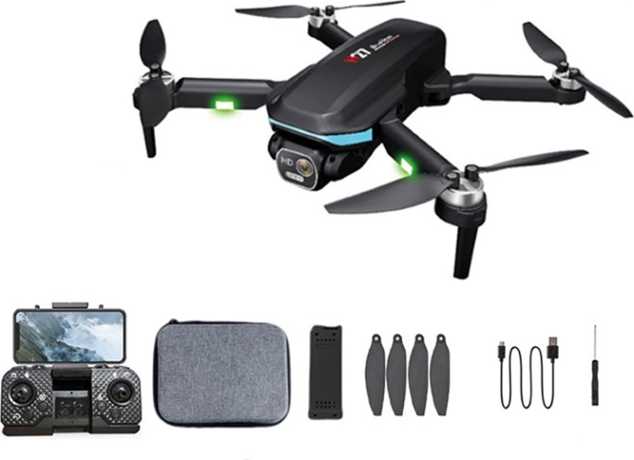 Skládací dron s detekcí překážek a wi‑fi kamerou 720p, rc ovládání