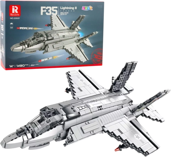 Stavebnice letounu F-35 lightning II, 1490 dílků, šedá