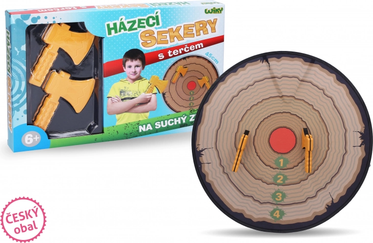 Házecí sekery pro děti s terčem 45 cm