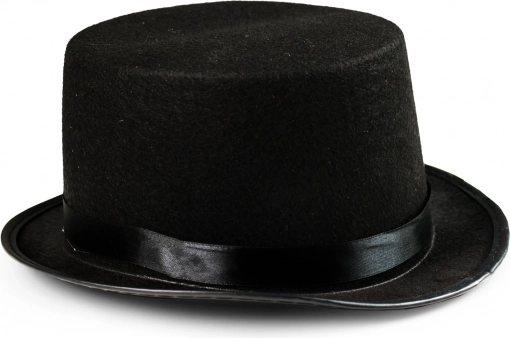 Elegantní černý cylindr pro dospělé