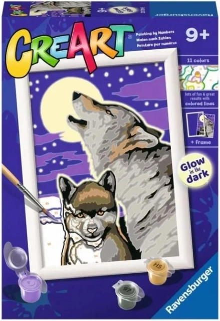 CreArt Mystical Wolves – malování podle čísel
