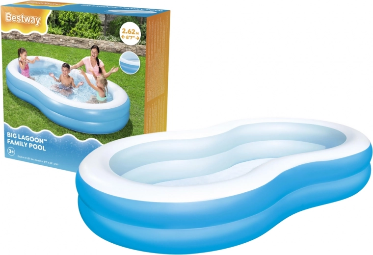Nafukovací rodinný bazén BESTWAY 262 × 157 × 46 cm