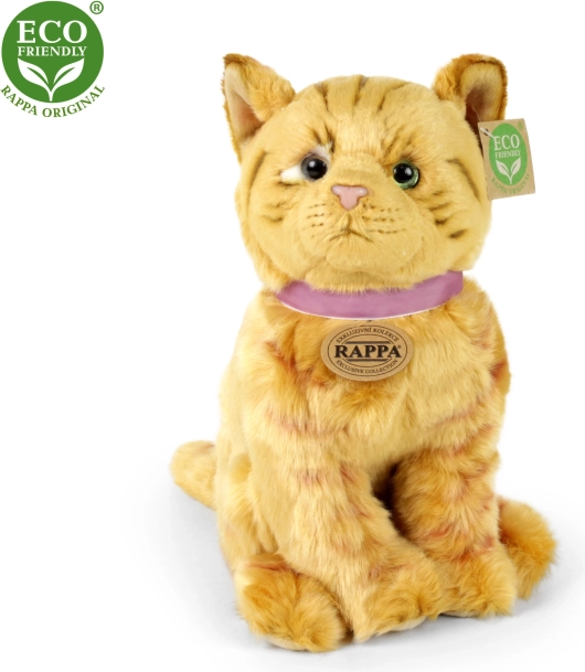 Rappa Plyšová kočka hnědá 25 cm ekologická