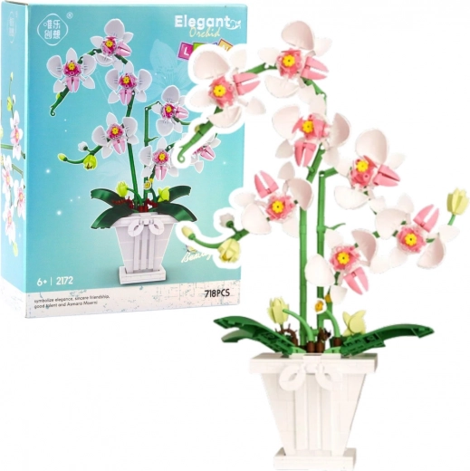 Stavebnice Elegantní Orchidej 718 Dílů