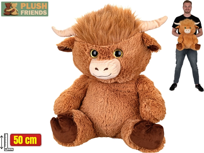 Plush Friends skotský náhorní skot plyšová hračka 50 cm sedící