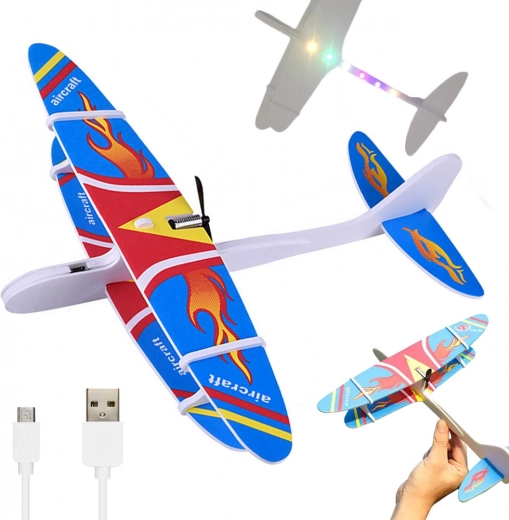 Polystyrenové LED letadlo s elektromotorem