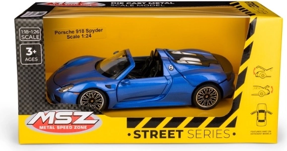 MSZ Porsche 918 Spyder v měřítku 1:24, modrý