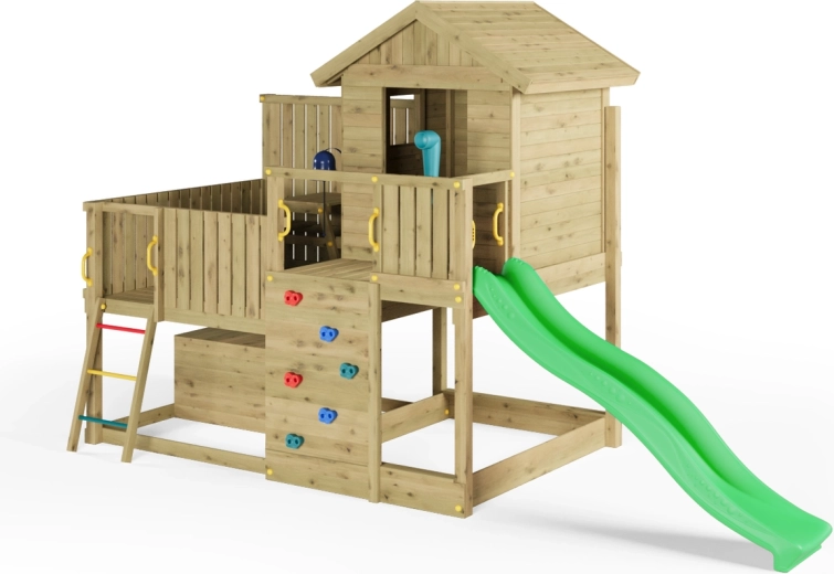 Lezecká stěna s barevnými chyty