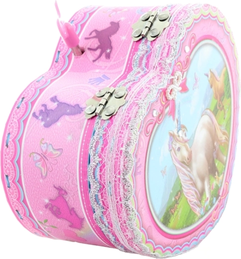 Romantický srdcovitý design s jednorožci