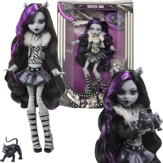 Lalka MONSTER HIGH Clawdeen Wolf Reel Drama 26 cm s doplňky