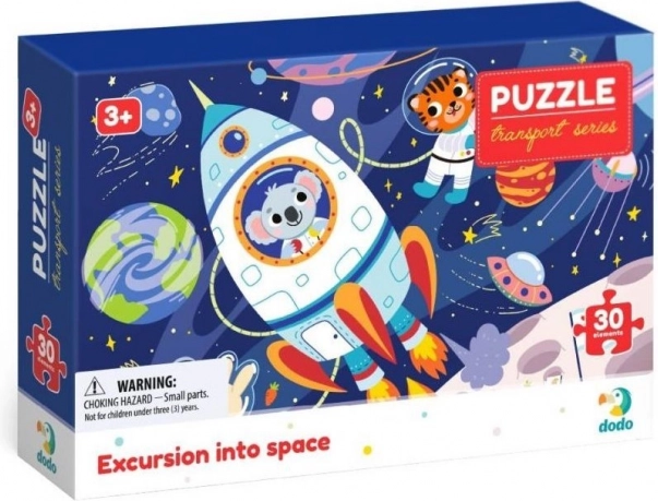 dodo puzzle doprava: výlet do vesmíru 30 dílků